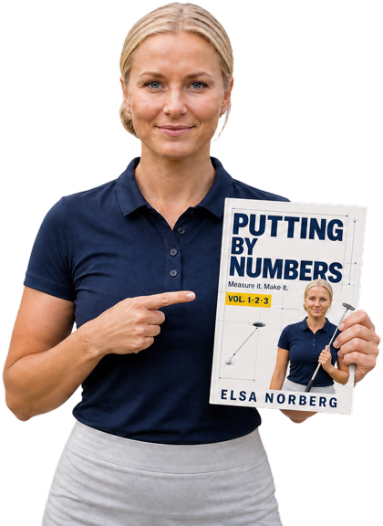 Elsa Norberg holding Putting by Numbers